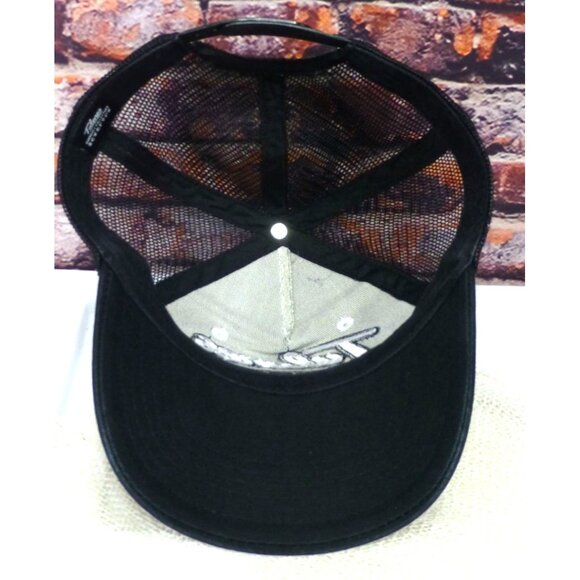 Tulones Currency Collectors Logo Snapback Hat Black & White Mesh Trucker - Picture 5 of 6